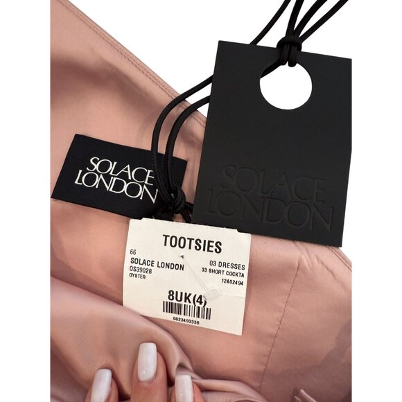 Solace London The Rio One Shoulder Mini Dress in Pink NWT - Size 4 - Picture 6 of 11